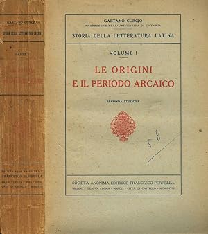 Bild des Verkufers fr LE ORIGINI E IL PERIODO ARCAICO vol.I zum Verkauf von Biblioteca di Babele