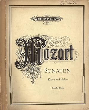 Bild des Verkufers fr Mozart sonaten fur klavier und violine zum Verkauf von Biblioteca di Babele