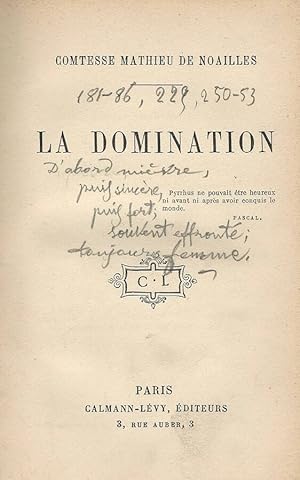 Seller image for La Domination for sale by Biblioteca di Babele