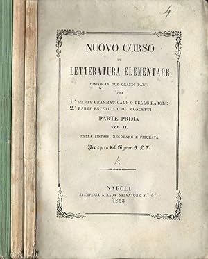Bild des Verkufers fr NUOVO CORSO DI LETTERATURA ELEMENTARE zum Verkauf von Biblioteca di Babele