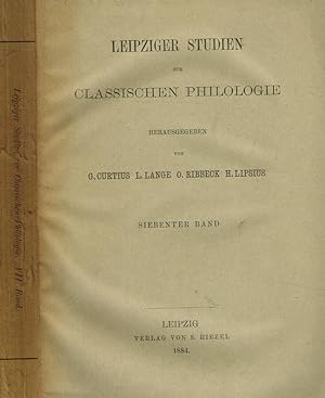 Bild des Verkufers fr LEIPZIGER STUDIEN ZUR CLASSISCHEN PHILOLOGIE anno VII zum Verkauf von Biblioteca di Babele