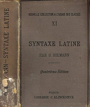 Seller image for SYNTAXE LATINE D'APRES LES PRINCIPES DE LA GRAMMAIRE HISTORIQUE for sale by Biblioteca di Babele