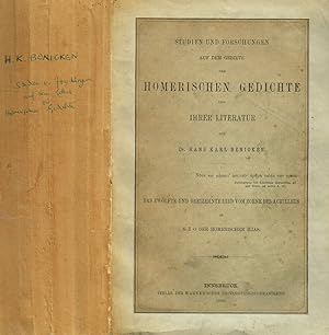 Seller image for STUDIEN UND FORSCHUNGEN AUF DEM GEBIETE DER HOMERISCHEN GEDICHTE UND IHRER LITERATUR for sale by Biblioteca di Babele