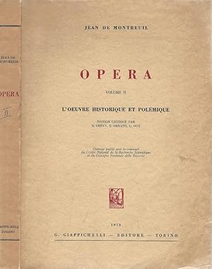 Image du vendeur pour Opera Vol. II L' Oeuvre Historique et Polemique mis en vente par Biblioteca di Babele
