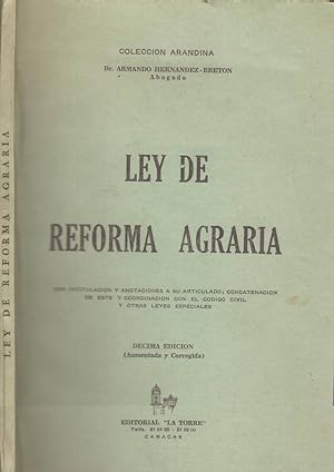 Imagen del vendedor de Ley de Reforma Agraria a la venta por Biblioteca di Babele