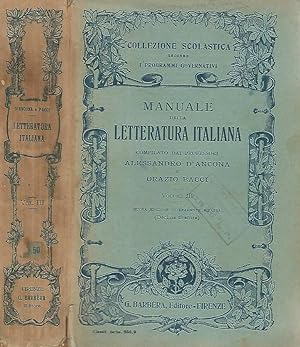 Image du vendeur pour Manuale della letteratura italiana (volume III) mis en vente par Biblioteca di Babele