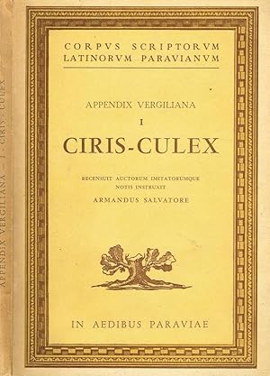Bild des Verkufers fr APPENDIX VERGILIANA. CIRIS-CULEX zum Verkauf von Biblioteca di Babele