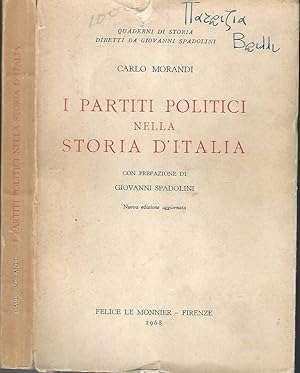 Bild des Verkufers fr I partiti politici nella storia d'Italia zum Verkauf von Biblioteca di Babele