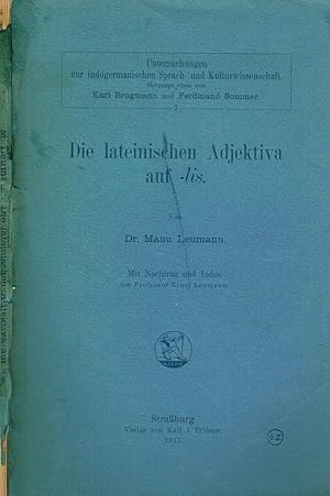 Immagine del venditore per DIE LATEINISCHEN ADJEKTIVA AUF -LIS MIT NACHTRAG UND INDEX VON PROFESSOR ERNST LEUMANN venduto da Biblioteca di Babele