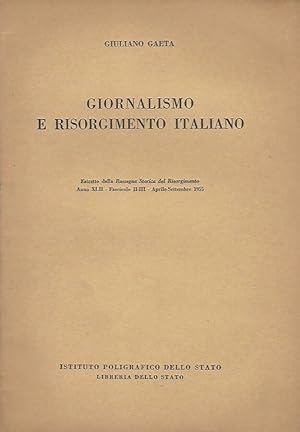 Seller image for Giornalismo e Risorgimento Italiano for sale by Biblioteca di Babele