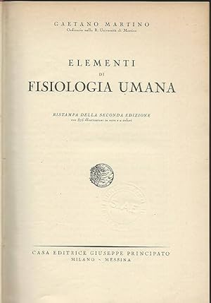 Imagen del vendedor de Elementi di fisiologia umana a la venta por Biblioteca di Babele