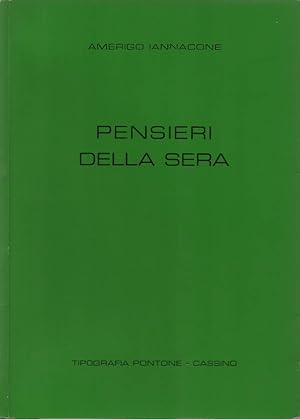 Bild des Verkufers fr Pensieri della sera zum Verkauf von Biblioteca di Babele