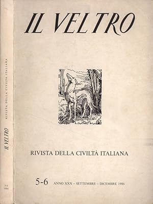 Bild des Verkufers fr Il Veltro Anno XXX nn. 5 - 6 Rivista della civilt italiana zum Verkauf von Biblioteca di Babele