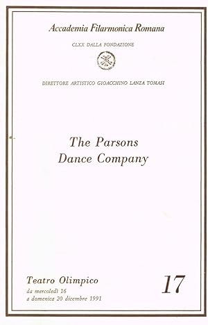 Bild des Verkufers fr THE PARSON DANCE COMPANY zum Verkauf von Biblioteca di Babele
