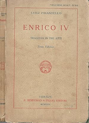 Immagine del venditore per Enrico IV Tragedia in tre atti venduto da Biblioteca di Babele