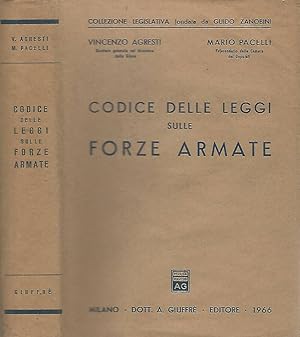Bild des Verkufers fr Codice delle leggi sulle forze armate zum Verkauf von Biblioteca di Babele