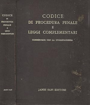 Bild des Verkufers fr Codice di procedura penale e leggi complementari zum Verkauf von Biblioteca di Babele