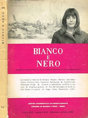 Imagen del vendedor de BIANCO E NERO. RASSEGNA BIMESTRALE DI STUDI CINEMATOGRAFICI E DELLO SPETTACOLO ANNO XXIX N.9/10 a la venta por Biblioteca di Babele