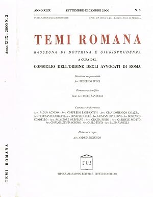 Immagine del venditore per TEMI ROMANA ANNO XLIX N.3 RASSEGNA DI DOTTRINA E GIURISPRUDENZA venduto da Biblioteca di Babele