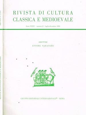 Seller image for RIVISTA DI CULTURA CLASSICA E MEDIOEVALE ANNO XXXV N.2 for sale by Biblioteca di Babele