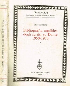 Bild des Verkufers fr BIBLIOGRAFIA ANALITICA DEGLI SCRITTI SU DANTE 1950-1970 VOL.I zum Verkauf von Biblioteca di Babele