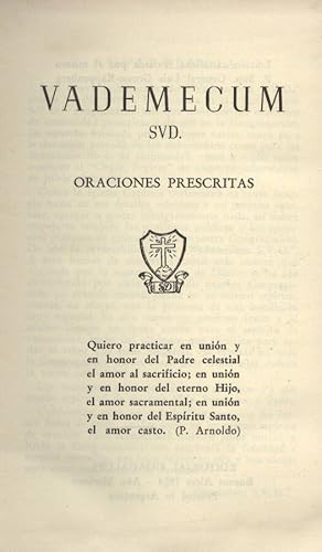 Bild des Verkufers fr Vademecum Oraciones prescriptas zum Verkauf von Biblioteca di Babele