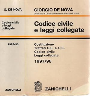 Seller image for Codice civile e leggi collegate Costituzione - Trattati U. E. e C. E. - Codice civile - Leggi collegate - 1997/98 - Edizione ridotta di "Codici e leggi per l'udienza civile" a cura di G. De Nova e C. Ferri, edito dall'U. T. E. T. for sale by Biblioteca di Babele