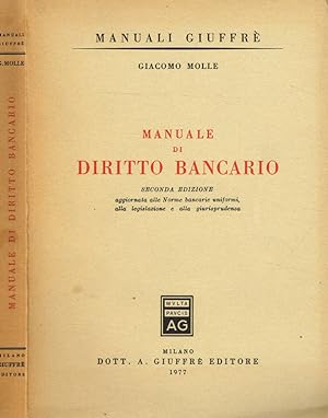 Seller image for MANUALE DI DIRITTO BANCARIO for sale by Biblioteca di Babele