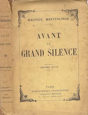 Seller image for Avant le grand silence for sale by Biblioteca di Babele