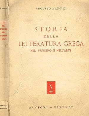Bild des Verkufers fr STORIA DELLA LETTERATURA GRECA NEL PENSIERO E NELL'ARTE zum Verkauf von Biblioteca di Babele