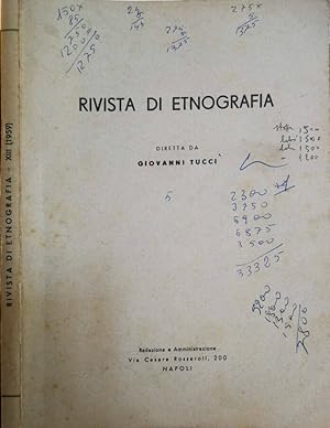Imagen del vendedor de RIVISTA DI ETNOGRAFIA VOL. XIII a la venta por Biblioteca di Babele
