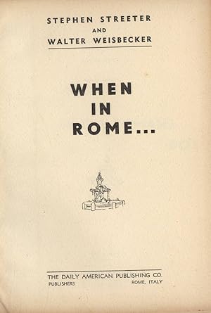 Immagine del venditore per When in Rome venduto da Biblioteca di Babele