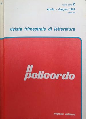 Bild des Verkufers fr IL POLICORDO ANNO III-N 2 RIVISTA TRIMESTRALE DI LETTERATURA zum Verkauf von Biblioteca di Babele