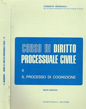 Bild des Verkufers fr Corso di diritto processuale civile vol.II Il processo di cognizione zum Verkauf von Biblioteca di Babele