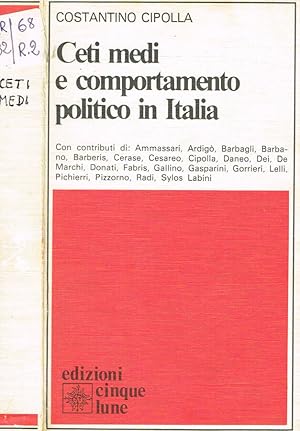 Immagine del venditore per Ceti medi e comportamento politico in Italia venduto da Biblioteca di Babele