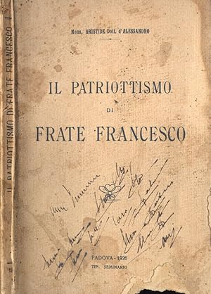 Bild des Verkufers fr Il patriottismo di Frate Francesco zum Verkauf von Biblioteca di Babele