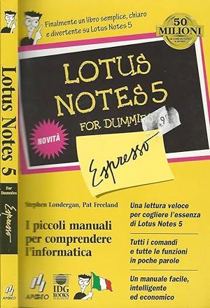 Bild des Verkufers fr Lotus Notes 5 For dummies zum Verkauf von Biblioteca di Babele