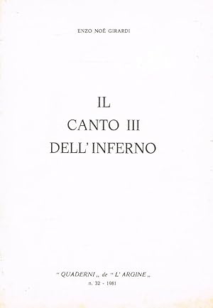 Bild des Verkufers fr Il canto III dell'Inferno zum Verkauf von Biblioteca di Babele