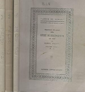 Seller image for Repertorio dei prezzi delle Opere di Bibliografia nel 1952 for sale by Biblioteca di Babele