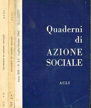 Seller image for Quaderni di Azione Sociale. Rivista bimestrale anno XIII n.4/5 6 for sale by Biblioteca di Babele