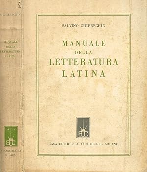 Imagen del vendedor de Manuale della letteratura latina a la venta por Biblioteca di Babele