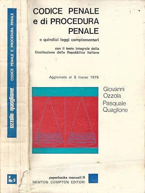 Bild des Verkufers fr Codice penale e di procedura penale E quindici leggi complementari zum Verkauf von Biblioteca di Babele