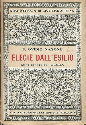 Immagine del venditore per Elegie dall'esilio- Libro quarto dei Tristia venduto da Biblioteca di Babele