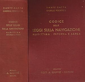 Bild des Verkufers fr Codice delle leggi sulla navigazione Marittima, interna e aerea zum Verkauf von Biblioteca di Babele