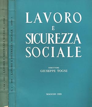 Bild des Verkufers fr Lavoro e sicurezza sociale n.1, 3/4 anno I Rivista bimestrale della confederazione italiana dirigenti d'azienda zum Verkauf von Biblioteca di Babele