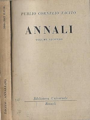 Bild des Verkufers fr Annali   Volume secondo zum Verkauf von Biblioteca di Babele
