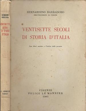 Bild des Verkufers fr Ventisette secoli di storia d'Italia zum Verkauf von Biblioteca di Babele