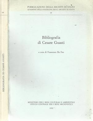 Bild des Verkufers fr Bibliografia di Cesare Guasti zum Verkauf von Biblioteca di Babele