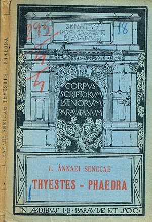 Bild des Verkufers fr Thyestes-Phaedra zum Verkauf von Biblioteca di Babele