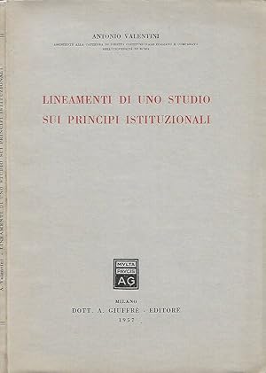 Bild des Verkufers fr Lineamenti in uno studio sui principi istituzionali zum Verkauf von Biblioteca di Babele